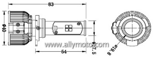 40W LED Headlight Cree 3C 9012